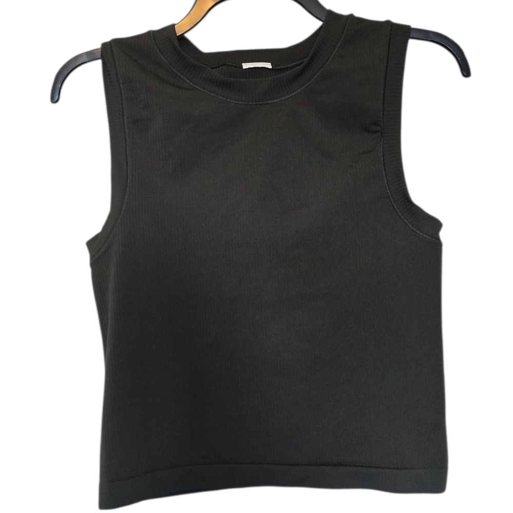 3/$15 Green Ribbed Crop Top Size Medium